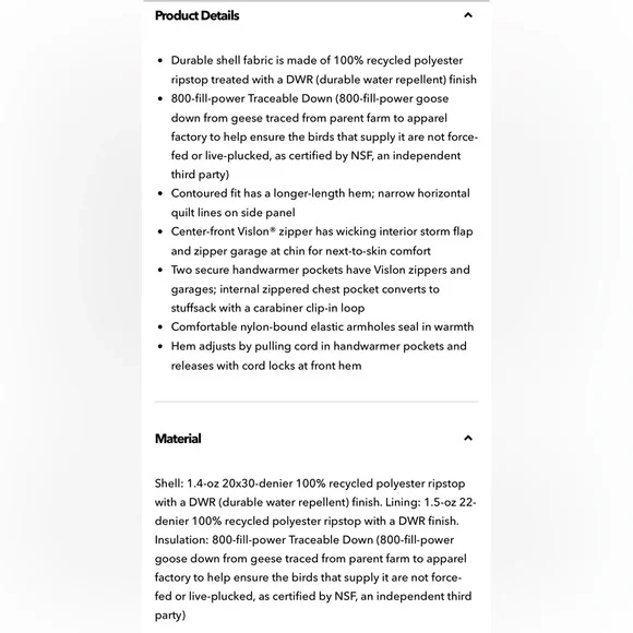 PATAGONIA Hyvent Women Down Sweater Vest Size Small Grey/Turquoise style 84628 - Picture 11 of 11